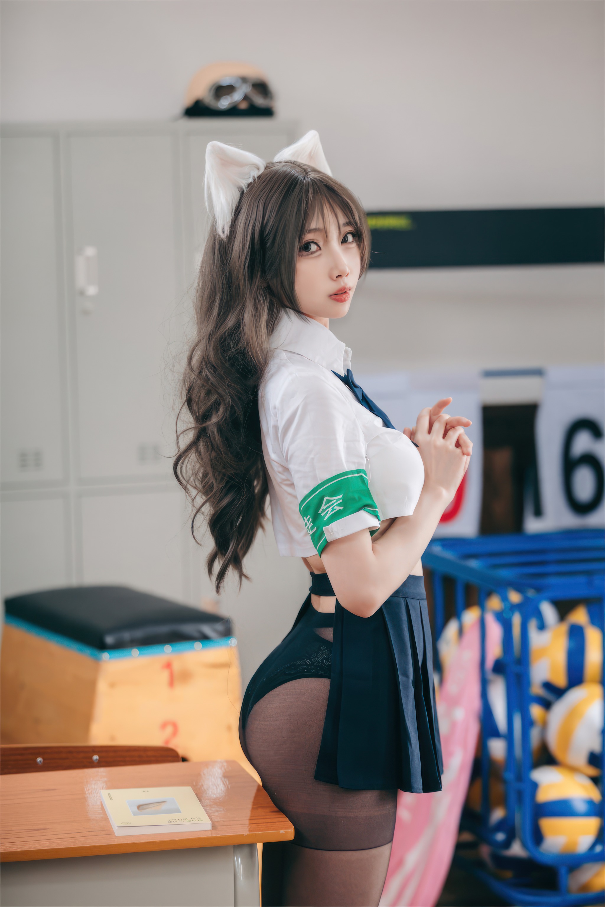 图片[1]-杏仁曲奇 – NO.014 生徒会坏猫猫 [52P]-XikXak